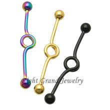 Fashion Titanium Anodized Looped Industrial Piercing